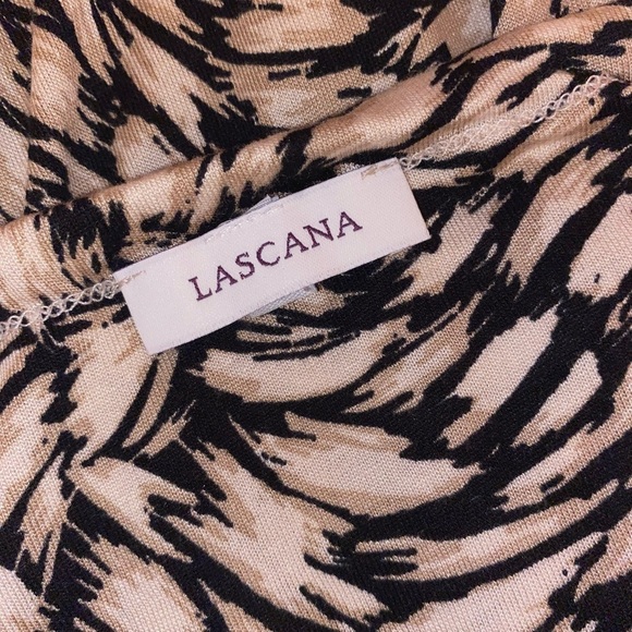 LASCANA Maxi High-Low Wrap Style Skirt in Black and Cream Size 38 EU Size 6 US - Picture 6 of 9